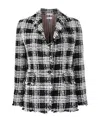 Thom Browne Check-pattern Tweed Jacket In Black