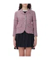 Thom Browne Check-pattern Tweed Jacket In Black