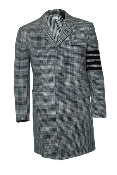 Thom Browne , Check Pied De Poule Blazer Coat In Gray