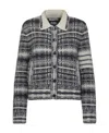 Thom Browne Checked Jacquard-knit Wool-blend Bomber Jacket In Black