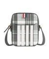 Thom Browne Check-print Messenger Bag In White