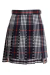 Thom Browne Mini Skirt With Pleated Design And Tricolor Detail