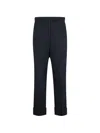 Thom Browne Checked Backstrap Trousers In Blue