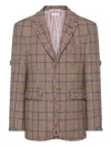Thom Browne Checked Blazer In Brown