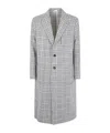 Thom Browne Unconstructed Elongated Coat Check Hunting Tweed In Gray