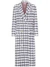 Thom Browne Checked Coat In White