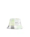 Thom Browne Checked Cotton Bucket Hat In White