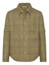 Thom Browne Checked Jacket In Green