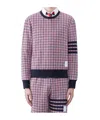 Thom Browne Checked Jacquard Crew-neck Sweatshirt In Multicolor