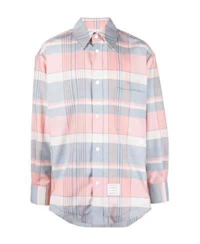 THOM BROWNE THOM BROWNE CHECKED LONG-SLEEVED SHIRT