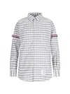 Thom Browne Plaid Shirt In Gray
