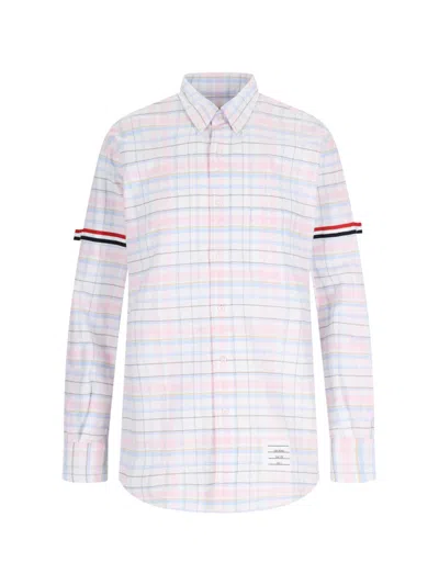 Thom Browne Checked Shirt In Pink