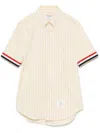 Thom Browne Checked Shirt In Yellow