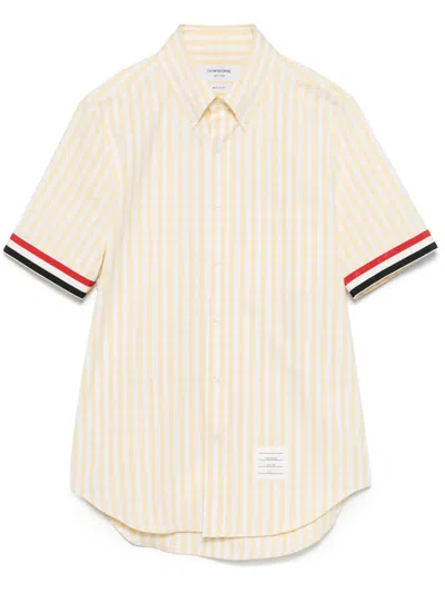 Thom Browne Checked Shirt In Yellow
