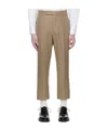 Thom Browne Checked Straight-leg Trousers In Brown