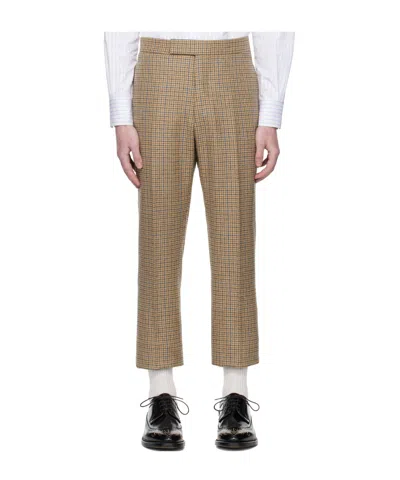 THOM BROWNE CHECKED STRAIGHT-LEG TROUSERS