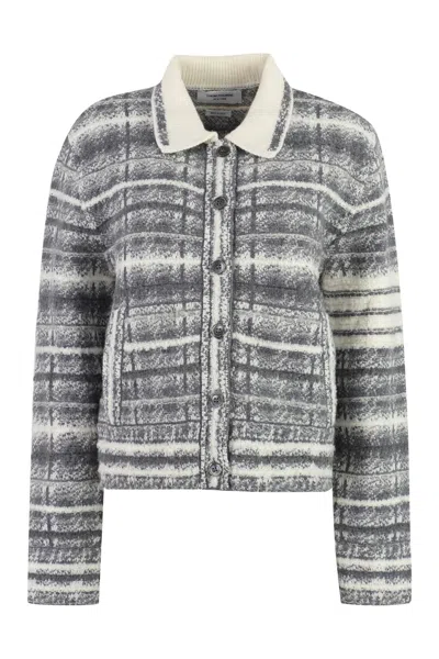THOM BROWNE CHECKED WOOD JACKET