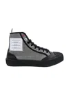 Thom Browne Checkered Round-headed Casual Sports Shoes In Black