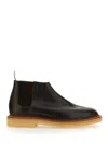 Thom Browne Calf Skin Crepe Sole Mid Top Chelsea Boot In Brown