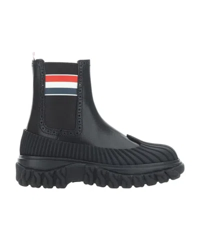 Thom Browne Chelsea Boot With Chunky Rubber-sole Detail In Black