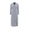 Thom Browne Striped Shirtdress With Front Buttoning
