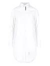 Thom Browne 3/4 Length Shirt Dress Dresses White In White