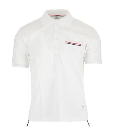 THOM BROWNE THOM BROWNE RWB SHORT SLEEVED POLO SHIRT