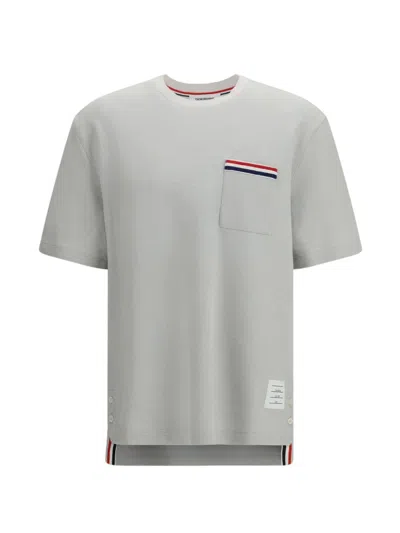 Thom Browne Short-sleeve Cotton-linen T-shirt In Neutral