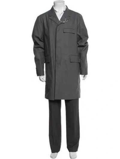 Pre-owned Thom Browne Chesterfield Wool Overcoat W/ Tags In Gray