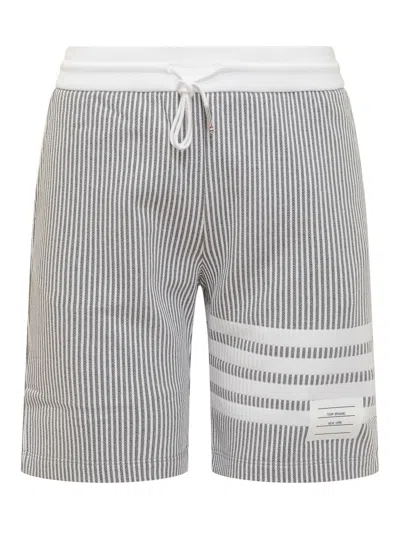 Thom Browne Chic Cotton Bermuda Shorts In Gray