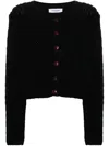 Thom Browne Chunky-knit Wool Cardigan In Blue