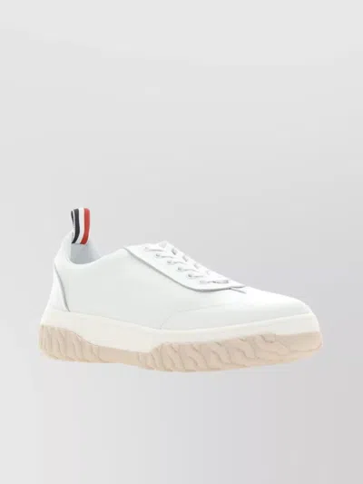 Thom Browne Frayed Edge Low In White