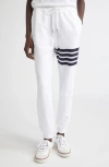 Thom Browne Classic 4-bar Cotton French Terry Joggers In White