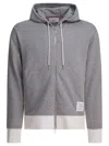 Thom Browne Felpa In Cotone Grigio Uomo In Gray