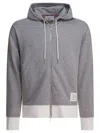 Thom Browne Felpa In Cotone Grigio Uomo In Gray