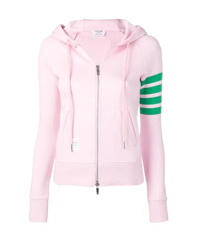 Thom Browne Classic 4-striped Hooded Casual Jacket In Pink