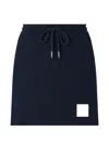 Thom Browne Drawstring Mini Skirt In Blue
