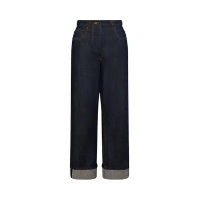 Pre-owned Thom Browne Classic 5 Pocket Denim Pant In Japanese Selvedge Denim 'navy' | Blue | Women's Size 44