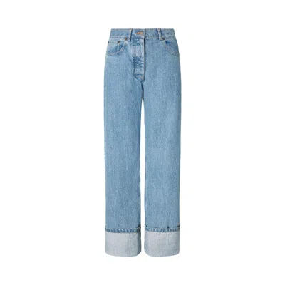 Pre-owned Thom Browne Classic 5-pocket Jeans In Washed Japanese Selvedge Denim 'light Blue' | Women's Size 40
