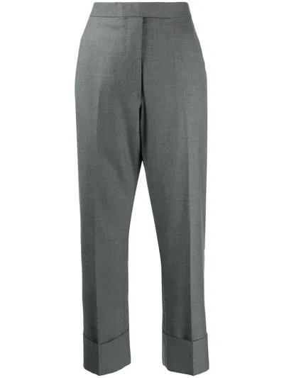 Thom Browne Classic Backstrap Trouser Fit 1 In Super 120's Twill In Gray