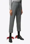 Thom Browne Classic Backstrap Turn-up Pants In Gray