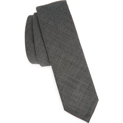 Thom Browne Classic Bird's Eye Wool Tie In Gray
