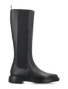 THOM BROWNE CLASSIC WOMEN'S BLACK LEATHER CHELSEA BOOTS