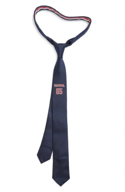 Thom Browne Classic Browne 65 Silk Tie In Blue