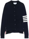 Thom Browne Classic Button-up Shirt With Signature Details In Blue