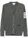 Thom Browne Classic Cardigan In Grey