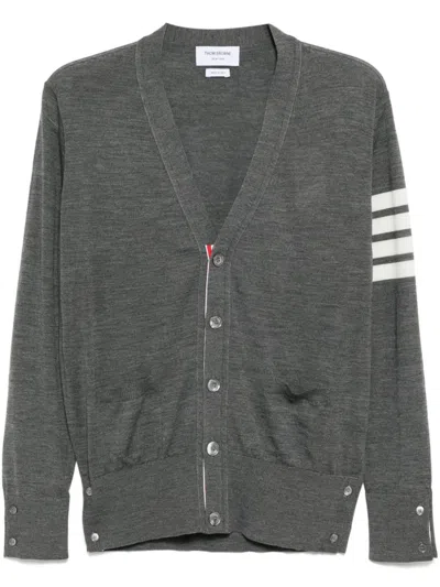 Thom Browne Classic Cardigan In Grey