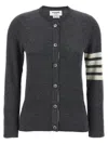 Thom Browne Classic Cashmere 4-bar' Cardigan In Black