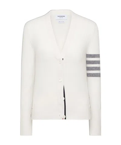 THOM BROWNE CLASSIC CASHMERE 4-BAR V-NECK CARDIGAN