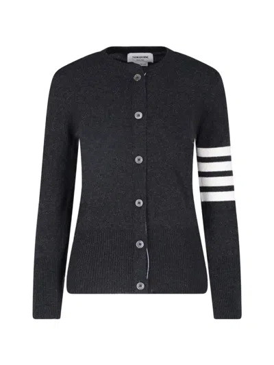 Thom Browne Classic Cashmere 4-bar V-neck Cardigan In Black